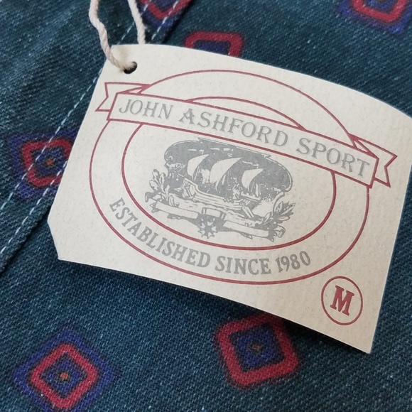 Vintage 90's John Ashford Sport Denim Shirt Medium - Picture 4 of 8